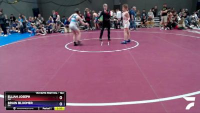 102 lbs Quarterfinal - Elijah Joseph, WA vs Bruin Bloomer, OR