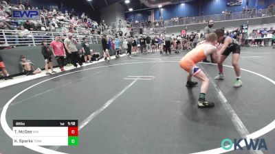 96 lbs Rr Rnd 2 - Trevor McGee, Vinita Kids Wrestling vs Kamden Sparks, Tonkawa Takedown Club