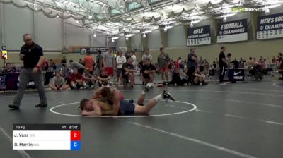 79 kg Consi Of 16 #2 - Jake Voss, Coe College vs Bryce Martin, Indiana University