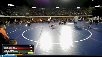 49 lbs Quarterfinal - Devon Gass, Moen Wrestling Academy vs Kona Hughes, Big Game Wrestling Club