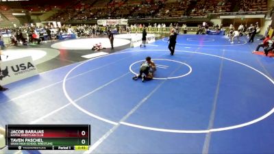 150 lbs Cons. Round 3 - Jacob Barajas, Kaitoa Wrestling Club vs Taven Paschel, Ukiah High School Wrestling