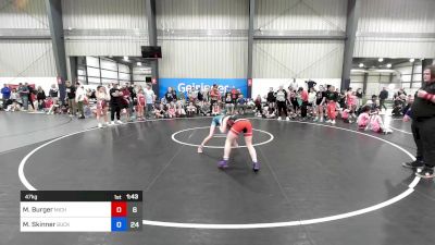 47 kg Rr Rnd 1 - Mackenzie Burger, Michigan Rev Blue vs Mia Skinner, Buckeye Girls National Team