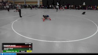 77 lbs Cons. Round 4 - Maddox Baker, Springdale Youth Wrestling Club vs Tevor Cole, Missouri