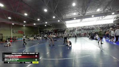 87 lbs Semifinal - Rico Quintana, Roy Wrestling Club vs Traysten Fenner, Davis Wrestling Club