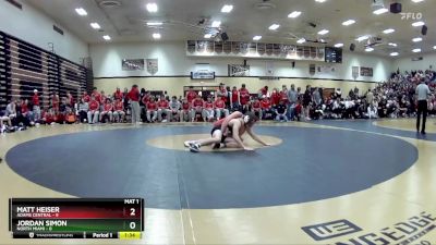 165 lbs Quarters & Wb (16 Team) - Matt Heiser, Adams Central vs Jordan Simon, North Miami