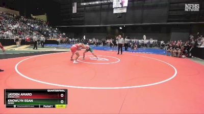 6A-157 lbs Quarterfinal - Knowlyn Egan, Derby vs Jayden Amaro, Dodge City