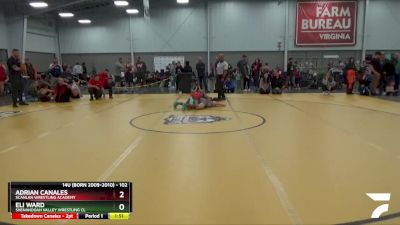 102 lbs Cons. Round 4 - Adrian Canales, Scanlan Wrestling Academy vs Eli Ward, Shenandoah Valley Wrestling Cl