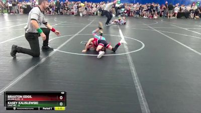 48 lbs Finals (2 Team) - Braxton Edgil, Killer Elite vs Kasey Kalislewski, Lake WC