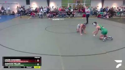 149 lbs Prelim - Jaizik Sanabria, Washington And Jefferson College vs Dawson Miller, York College (Pennsylvania)