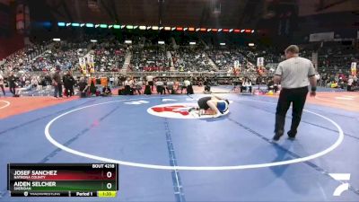 4A-220 lbs Quarterfinal - Aiden Selcher, Sheridan vs Josef Sanchez, Natrona County