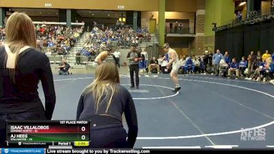 190 lbs Finals (8 Team) - Isaac Villalobos, Edmond North vs AJ Heeg, Stillwater