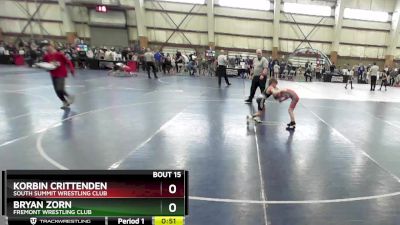 58 lbs Cons. Round 1 - Bryan Zorn, Fremont Wrestling Club vs Korbin Crittenden, South Summit Wrestling Club