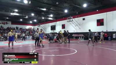 285 lbs 1st Place Match - Ryan Castillo, Bishop Amat vs Dib Sawaya, Valencia Placentia