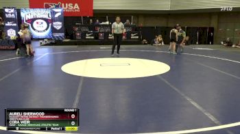 53 lbs Round 1 - Cora Weir, SWAT - Savage Wrestling Athletic Team vs Aureli Sherwood, Ellicott Metro District Thunderhawks Wrestling Club