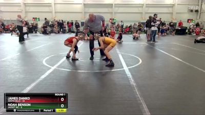 80 lbs Round 2 (6 Team) - James Danko, South Hills vs Noah Benson, Jacket WC