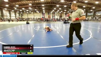 84 lbs Rd# 6- 9:00am Saturday Final Pool - Braidyn Taby, Maryland Gold vs Gabriel Ryzyi, Aggression Legionaries