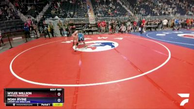 132 lbs Semifinal - Wylee Willson, Pinedale Pummelers vs Noah Irvine, Lander USA Wrestling