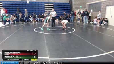 75 lbs Round 1 - Mearah Tilley, Sublime Wrestling Acadamy vs Mollyann Bohrn, Lil Mavs