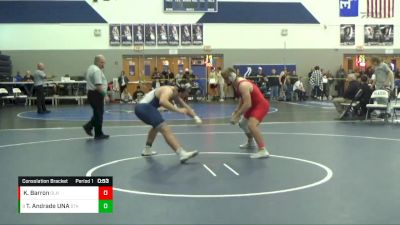 190 lbs Consolation Bracket - Tyler Andrade UNA, St Thomas Aquinas vs Kreagen Barron, Olathe North