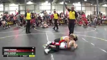 82 lbs Quarterfinals (8 Team) - Owen Thomas, American Gladiators-Red vs Drew Barnes, Backyard Brawlers