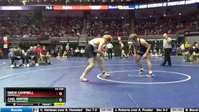 3A-220 lbs Cons. Round 4 - Cael Winter, Waukee Northwest vs Drew Campbell, Cedar Falls