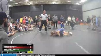 75 lbs Karleigh Langley, Team Bear White vs Bryant Rogers, Team Bear Navy