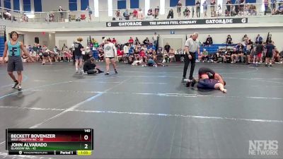 140 lbs Round 3 (6 Team) - Beckett Bovenizer, West Forsyth WC vs John Alvarado, Glasgow WA