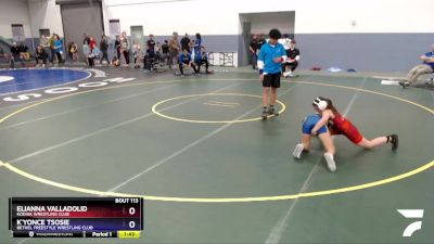 100 lbs Round 1 - K`yonce Tsosie, Bethel Freestyle Wrestling Club vs Elianna Valladolid, Kodiak Wrestling Club