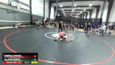 117 lbs Round 3 - Gabrielle Berger, Victory Wrestling-Central WA vs Ellanor Nimrick, FordDynastyWrestlingClub