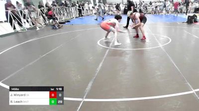 145 lbs Rr Rnd 2 - Jake Winyard, Combat Athletics Red vs Brayden Leach, TSB