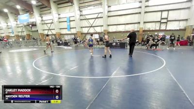 136 lbs Cons. Round 2 - Oakley Maddox, ID vs Hayden Reuter, AK