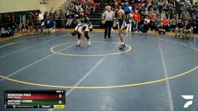 132 lbs Quarterfinal - Antonio Hobbs, Benedictine vs Donovan Paes, Streetsboro