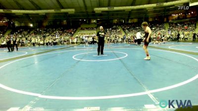 120 lbs Round Of 32 - Wyatt Lewis, Geary Youth Wrestling vs Braxton Brown, TWolves Youth Wrestling