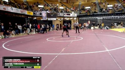 184 lbs Champ. Round 2 - Lazaro Crespo, Northwest Kansas Technical College vs Hunter Tobiasson, Adams State