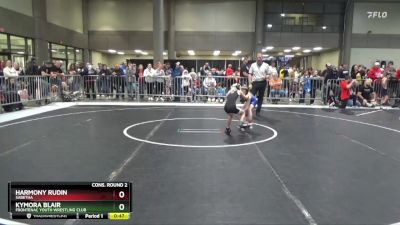 60 lbs Cons. Round 2 - Kymora Blair, Frontenac Youth Wrestling Club vs Harmony Rudin, Sabetha