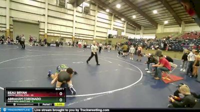 110 lbs Finals (2 Team) - Abraham Coronado, Gold Rush Wrestling vs Beau Bryan, South Central Utah