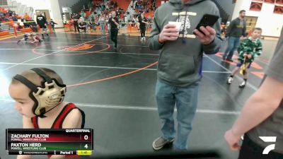 63-67 lbs Quarterfinal - Zachary Fulton, Powell Wrestling Club vs Paxton Herd, Powell Wrestling Club