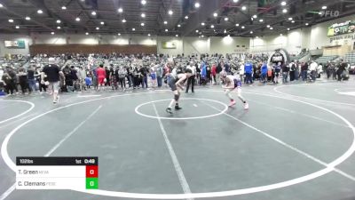 102 lbs Consi Of 8 #2 - Taitan Green, Nevada Elite WC vs Caleb Clemans, Federal Way Spartans