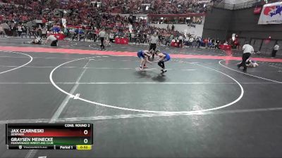 88 lbs Cons. Round 2 - Jax Czarneski, Denmark vs Graysen Meinecke, Mukwonago Wrestling Club