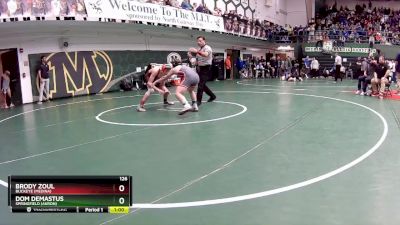 126 lbs Cons. Round 4 - Dom Demastus, Springfield (Akron) vs Brody Zoul, Buckeye (Medina)