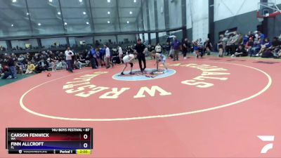 87 lbs Cons. Semi - Carson Fenwick, WA vs Finn Allcroft, FL