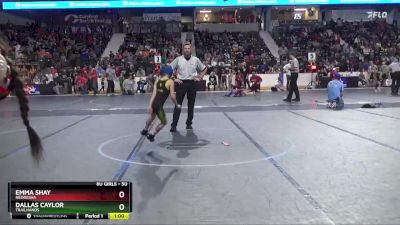 50 lbs Quarterfinal - Dallas Caylor, Trailhands vs Emma Shay, Neodesha