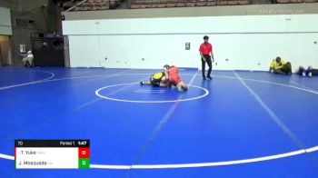 70 lbs Quarterfinal - Tony Yuke, Swamp Monsters Wrestling Club vs Joaquin Mosqueda, California