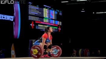 Ali Ludwig (USA, 90) Clean & Jerks 128kg At 2017 IWF Worlds