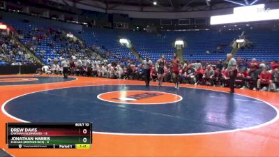 126 lbs Finals (8 Team) - Jonathan Harris, Chicago (Brother Rice) vs Drew Davis, Chatham (Glenwood)