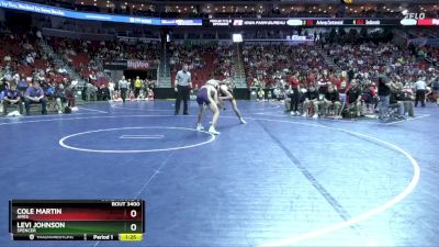 3A-150 lbs Cons. Round 3 - Levi Johnson, Spencer vs Cole Martin, Ames