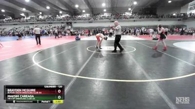 120 lbs Champ. Round 2 - Brayden Mcguire, Butler Youth Wrestling Club-AA vs Maksim Careaga, Tri-Cap Wrestling Club-AA