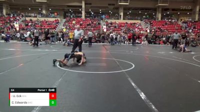 64 lbs Round 2 - Urban Eck, Brawlers vs Clint Edwards, Bobcat Wrestling Club
