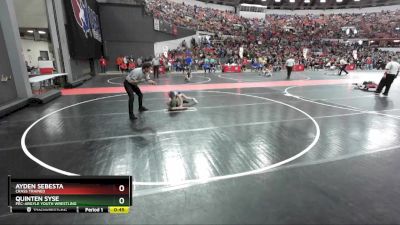 72 lbs Quarterfinal - Quinten Syse, Pec-Argyle Youth Wrestling vs Ayden Sebesta, Crass Trained