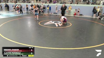 136 lbs Round 1 - Bridger Johnson, Chugach Eagles Wrestling Club vs Clayton McDonald, Soldotna Whalers Wrestling Club